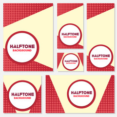 Naklejka premium vintage halftone style background Design Template