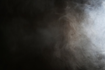 Smoke on black background