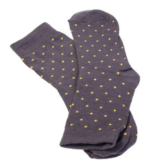 Men's black socks it is isolated on a white background