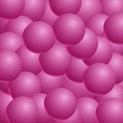 Abstract vector background with 3d balls. Spheric pattern. Vector illustration.