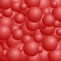 Abstract vector background with 3d balls. Spheric pattern. Vector illustration.