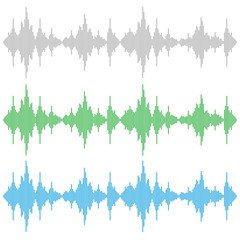 Vector sound waves. Music Digital Equalizer. Audio technology, musical pulse.