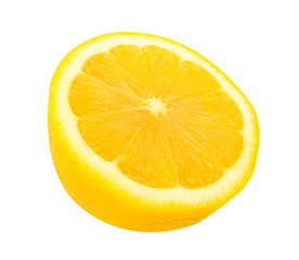 Half lemon isolated on white background