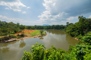 The curve of River Kwai at Kanchanaburi, Thailand