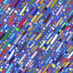 Pattern with hand drawn colourful stripes