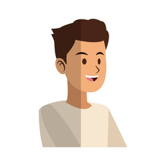 Man cartoon icon over white background. colorful design. vector illustration