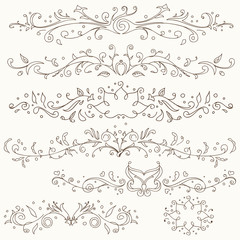 Collection of lovely  borders  and text deviders