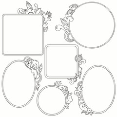 Collection of lovely frames and borders   - 137484901