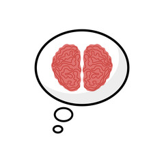 Human brain intelligence icon vector illustration graphic design