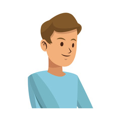 Man cartoon icon over white background. colorful design. vector illustration