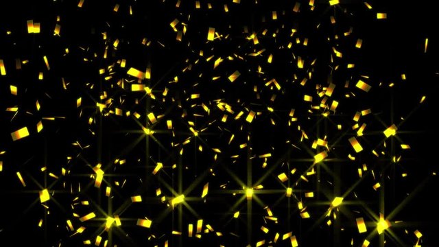 Sparkle Confetti - Gold 1080p