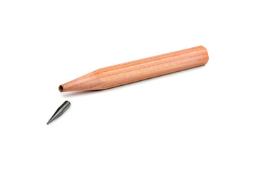 wooden pencil with a broken point