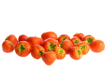 Fresh strawberries isolated in white