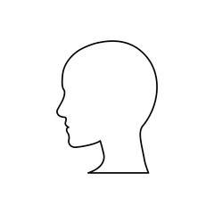 Human head silhouette icon vector illustration graphic design
