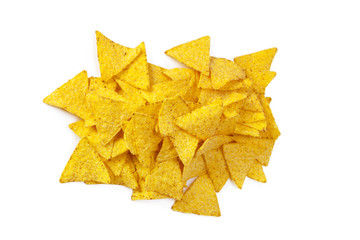Fototapeta premium corn nachos on white background