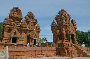  Po Klong Garai temple - a typical construction of champa architecture, it is located on a hill of Bac Ai, Ninh Thuan, Vietnam.