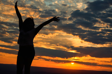 She in the backlight