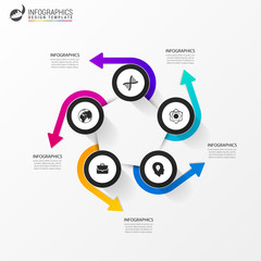 Infographics concept. Template for diagram. Vector