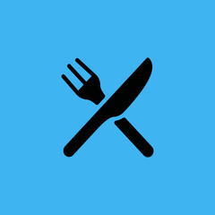 fork and knife icon. flat design