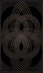 Tarot cards - back design.  Rings pattern