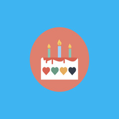 Cake icon. flat design