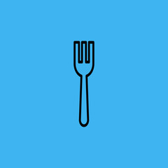 Fork icon. flat design