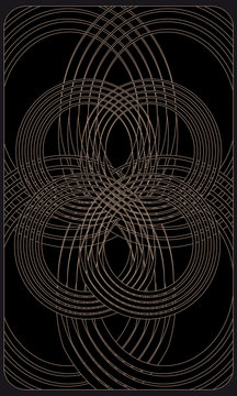Tarot cards - back design.  Rings pattern