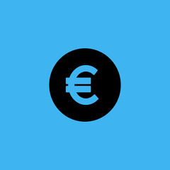 Euro Icon. flat design