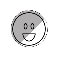 Smile emoticon cartoon icon vector illustration graphic design