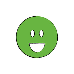 Smile emoticon cartoon icon vector illustration graphic design