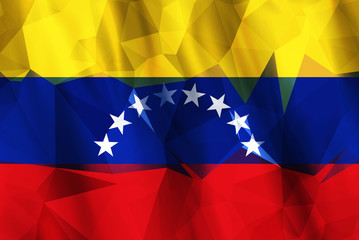 Low poly Venezuela flag