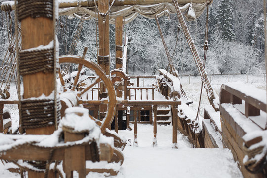 Old Ship In The Snow