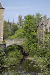 Obraz premium Water of Leith and Dean Village; Edinburgh