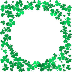 Fototapeta premium St Patrick's Day background with Shamrock Leaves. Vector illustration. eps10