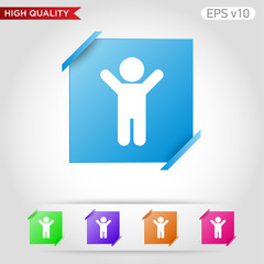 Men icon. Button with men icon. Modern UI vector.