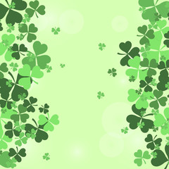 Plakat St Patrick's Day background with Shamrock Leaves. Vector illustration. eps10