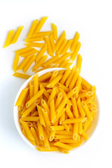 Pasta on a white background