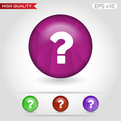Question icon. Button with question icon. Modern UI vector.