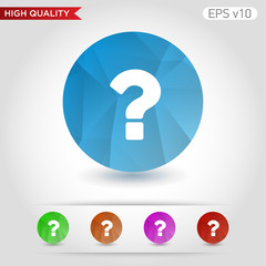 Question icon. Button with question icon. Modern UI vector.