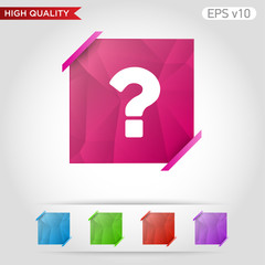 Question icon. Button with question icon. Modern UI vector.