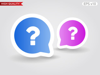 Question icon. Button with question icon. Modern UI vector.