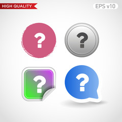 Question icon. Button with question icon. Modern UI vector.