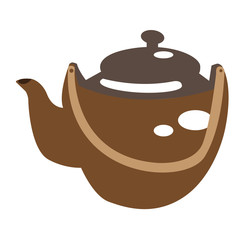 Isolated tea pot on a white background, Spa icon vector illustration