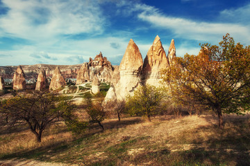 Naklejka premium cave city in Cappadocia Turkey 