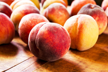 Beautiful sweet peaches 