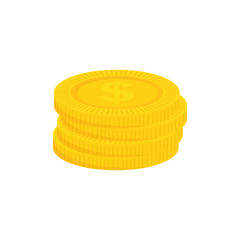 Coins money isolated icon vector illustration graphic design