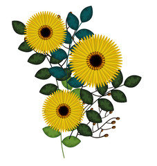 cute flower decoration icon vector illustration design