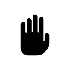 Obraz premium Hand stop sign icon vector illustration graphic design
