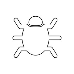 Bug system technology icon vector illustration graphic design