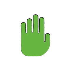 Hand stop sign icon vector illustration graphic design